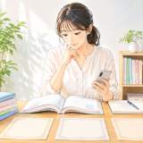 ユーキャン医療事務と医療事務管理士・メディカルクラークの違いを比較している様子