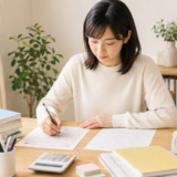 ユーキャン医療事務講座の在宅試験を自宅の机で受験する様子
