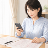 ユーキャン医療事務講座の添削課題とマークシートに取り組む様子