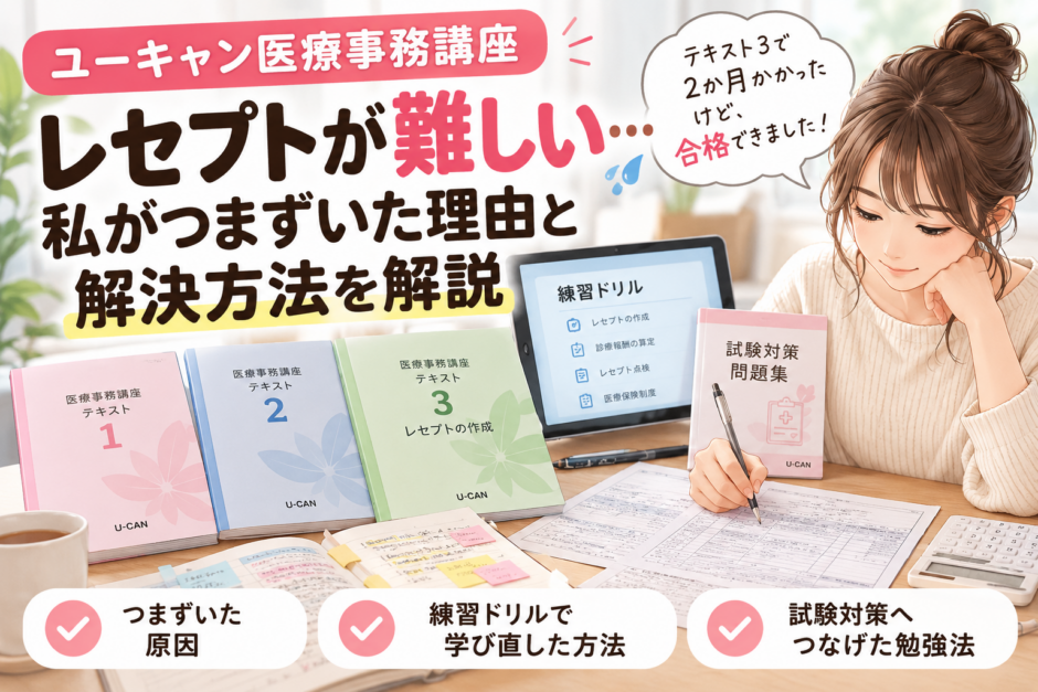 ユーキャン　医療事務　レセプト
